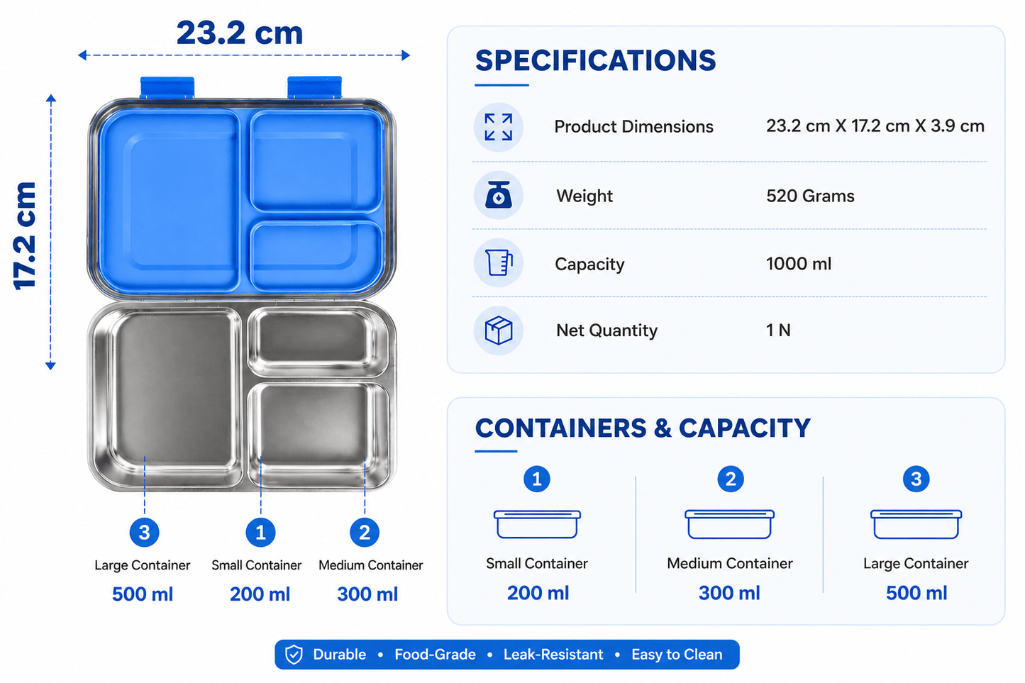 Blue Space Adventure Bento Box + Blue Numbers Wizard Bottle