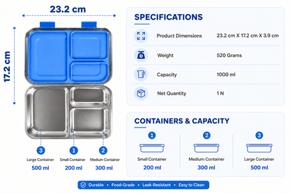Blue Space Adventure  Bento Box + Blue Numbers Wizard Bottle