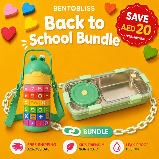 Green School Kit — Sleeky Lunchbox + Numbers Wizard Bottle