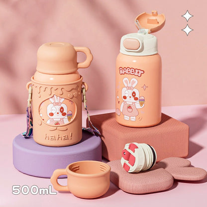 Pink Rainbow Dreamer Bento Box + Peach Love Baby Bottle