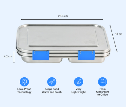 Bento Classic - Sleek & Durable Stainless Steel Lunch Box