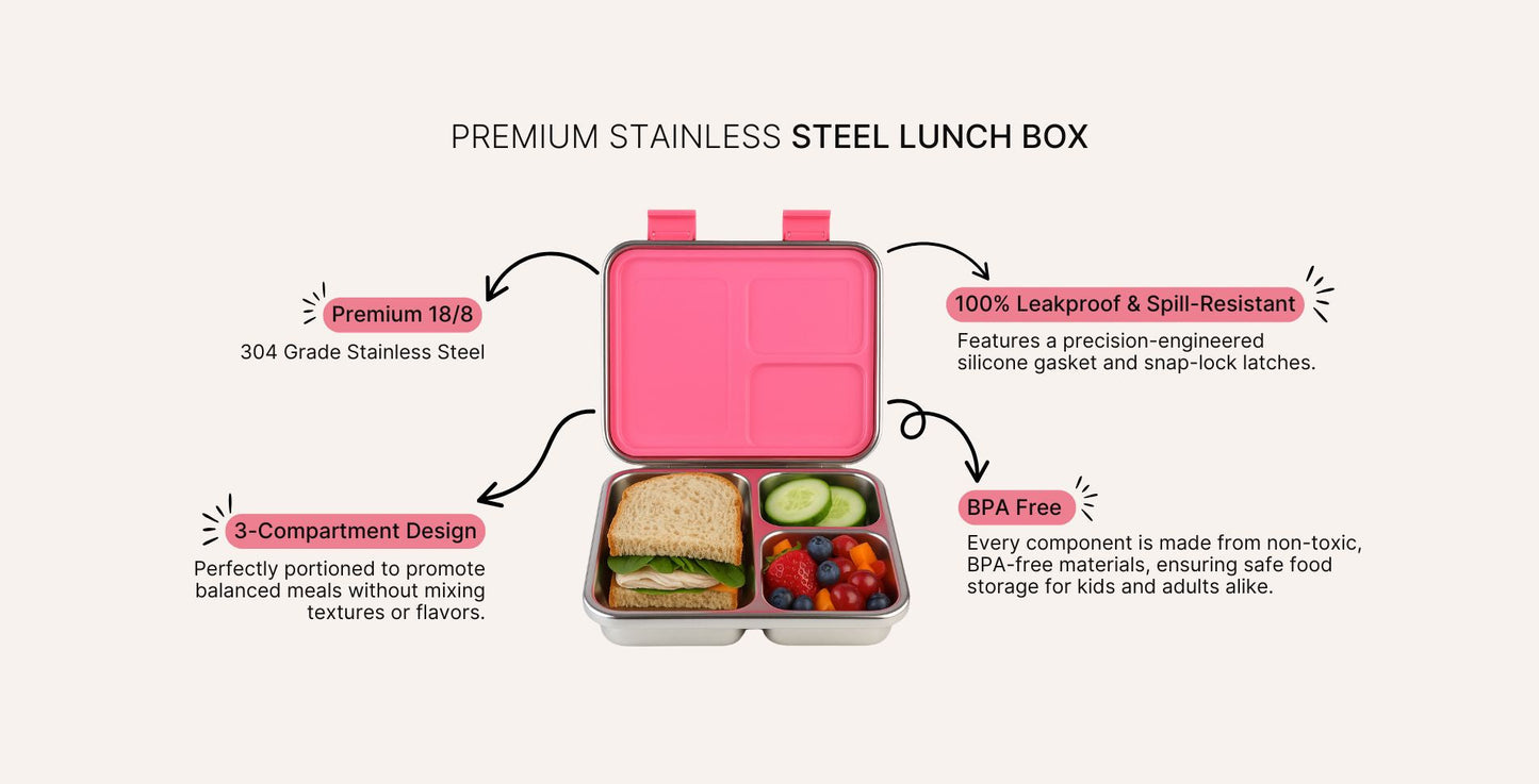 Bento Classic - Sleek & Durable Stainless Steel Lunch Box